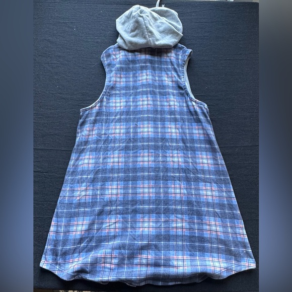 Women’s No Boundaries Plaid Super Soft Sweatshirt Tank Top Size Medium - Picture 2 of 2